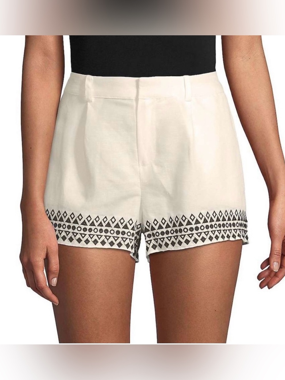 Parker Linen Blend Embroidered Iman Shorts | Medium NWT